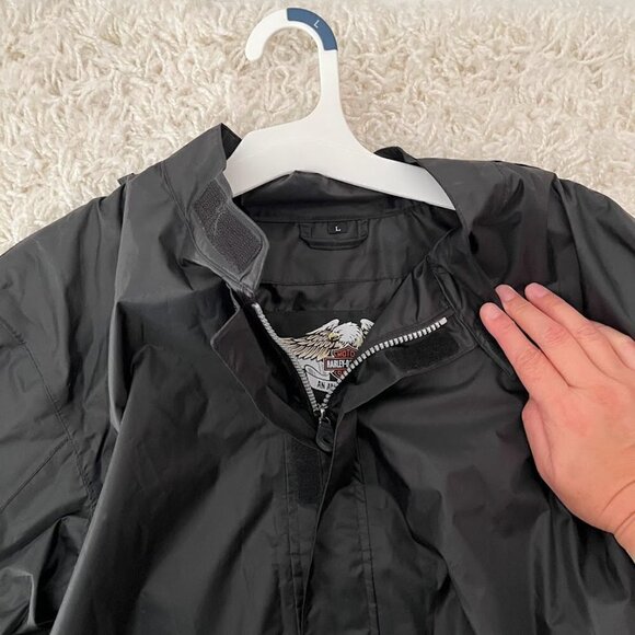 Harley Davidson Legend Windbreaker Motorcycle Lightweight Unlined Shiny Jacket - Picture 4 of 15